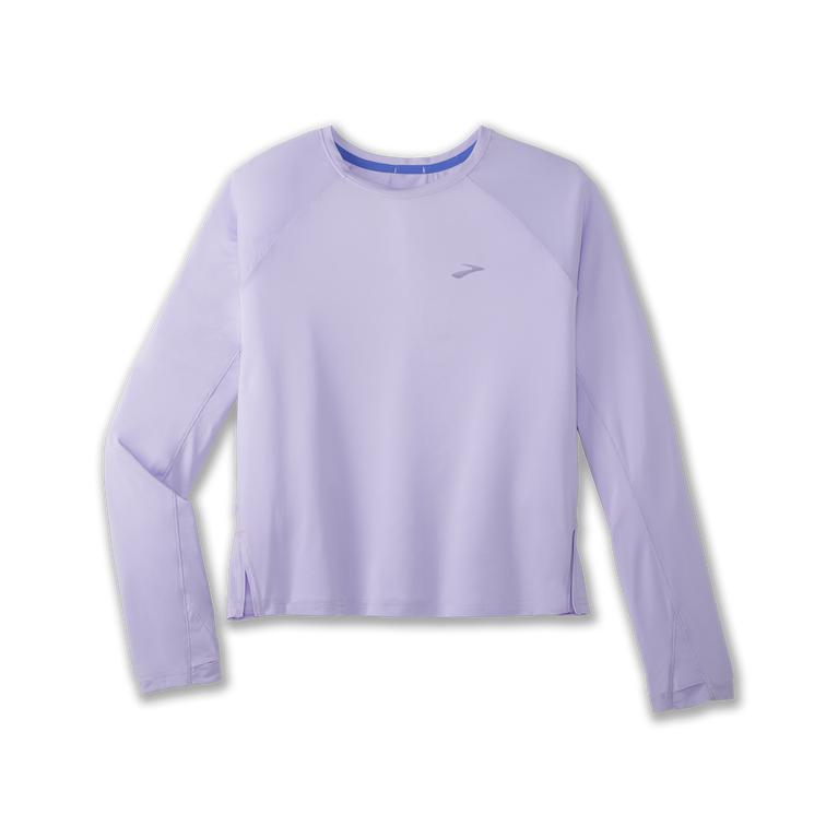 Brooks Women's Sprint Free Breathable Long Sleeve Running Shirt - Lavender Purple/Violet Dash (KUYT1